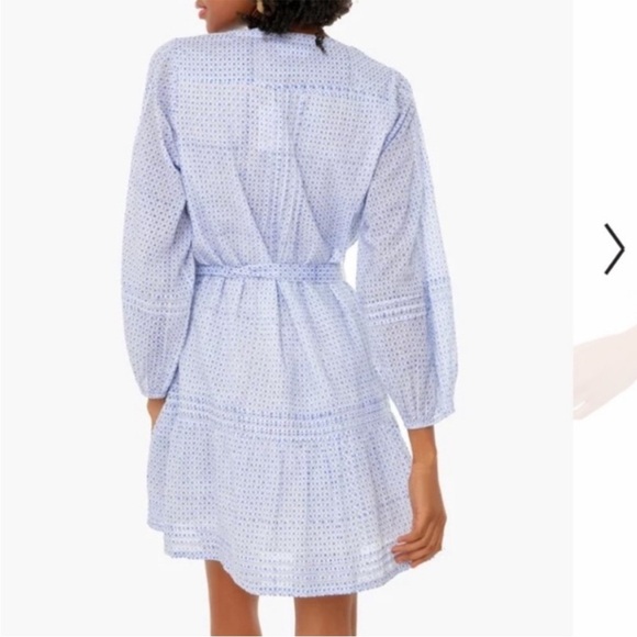 Tuckernuck Roller Rabbit Blue Surry Nydia Belted Block Print Dress Size Small - Picture 5 of 15